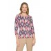 Betty Barclay - 2722 1789 T-shirt 3/4 mouw print roze blauw beige.